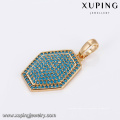 33110 Forma simple oro de la manera diseñada micro pave turquesa colgante noble joyería